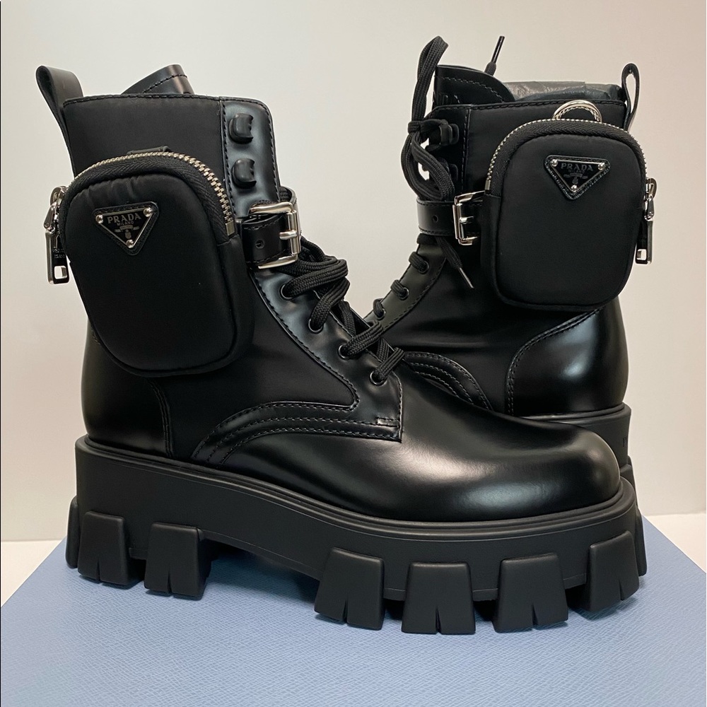 Prada Lug Sole Combat Boots